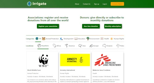 Irrigate-app on Matic/Polygon logo